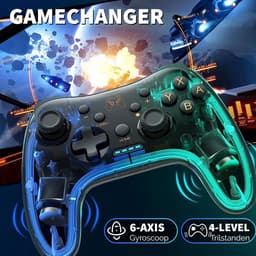 Phreeze Pro Controller Draadloos - Turbo Knop - Macro Knop - Transparant - RGB Verlichting - Instelbaar via APP - Geschikt voor Nintendo Switch — thumbnail 4