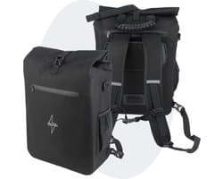 Voltano Luxe E-bike Fietstas / Rugtas - Zwart - 28L - 100% Waterdicht - Met Schouderband - Met Groot Laptop Vak