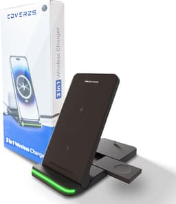 3 in 1 Foldable Wireless Charger geschikt voor Apple iPhone / Apple Watch / AirPods - Oplader draadloos - iPhone Oplader met kabel - USB A naar USB C - Opvouwbaar Docking station - Vouwbaar Oplaadstation - GSM lader Qi station — thumbnail 2