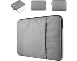 Laptophoes Grijs 15 6 inch - Laptop Hoes Neopreen - Schokbestendig - Krasbestendig - Laptoptas - Laptop Sleeve - Laptop Case - Laptop Cover - Laptophoes 15 inch - Laptop tas 15/15,6 inch