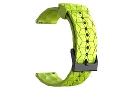 22mm Lime Groen Sportief Siliconen Horlogeband universeel - Band aanzet 22 mm - Horlogebandje Voor Analoog en smartwatch