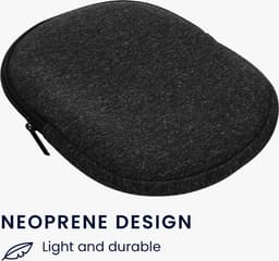 kwmobile hoes geschikt voor Sony WH-CH520 / WH-CH510 / MDR-ZX110 - 22,5 x 17 cm - Beschermhoes voor headset in antraciet / wit - Van neopreen — thumbnail 7