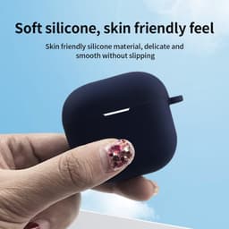 Telestore - hoesje geschikt voor AirPods 4 soft case cover - zwart - TPU hoesje Beschermhoes - AirPods 4 Cover - AirPods 4 hoesje - Geschikt voor Apple Airpods 4 - gel hoesje met sleutelhanger — thumbnail 4