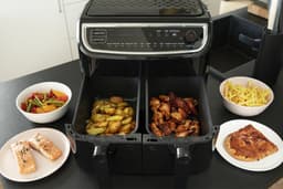 Gastronoma Airfryer - Dubbele Heteluchtfriteuse met laag vetgehalte - PFAS vrij - 18290006 - Zwart — thumbnail 5