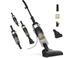 2-in-1 800 W verticale en handige stofzuiger - 2 liter tank - 165 kPa - drievoudige Sist-filtering - energieklasse A - zwart