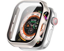 By Qubix - Apple Watch Hard Case Waterproof - Starlight / sterrenlicht - Geschikt voor Apple Watch 42mm - Series 10 hoesje - screenprotector - Bescherming iWatch - Bescherm hoesje