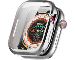 By Qubix - Apple Watch TPU case - Zilver - Geschikt voor Apple Watch 42mm - Series 10 hoesje - screenprotector - Bescherming iWatch - Bescherm hoesje