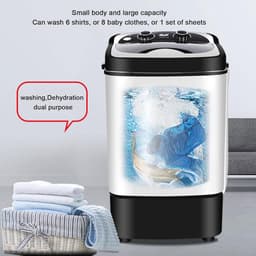 Compacte 2-in-1 Draagbare Wasmachine en Droger voor Slaapkamers, Appartementen en Campers — thumbnail 5