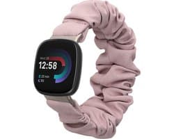 kwmobile elastisch bandje voor smartwatch - geschikt voor Fitbit Versa 4 / Sense 2 / Versa 3 / Sense - Horlogebandje van katoen - In lavendel