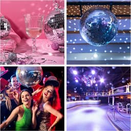 HQ-Power Disco spiegelbol Ø 20 cm, spectaculaire lichteffecten voor feestjes, veilig ophangsysteem en facetglas, dansvloer accessoire voor disco en meer — thumbnail 4