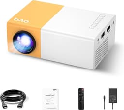 Mini beamer voor kindercadeau cartoon draagbare outdoor filmprojector - thuisbioscoop video projector met directe spiegeling Beamer — thumbnail 1