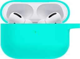 Hoesje - Geschikt voor Apple AirPods Pro 2 - Siliconen Hoes met Clip - Silicone Case Cover - Mintgroen — thumbnail 1