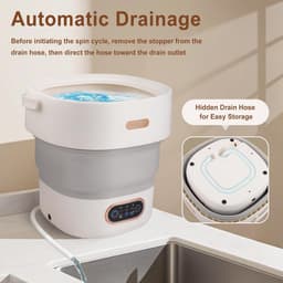 Mini Wasmachine met Centrifuge - Voor Kleine Wasgoed - Meerdere Programma's - lichtgewicht — thumbnail 2