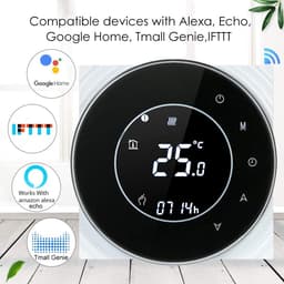 Slimme Thermostaat - Kamertemperatuur Regelaar - Verwarming Instellen - App Bediening - 3A - Zwart — thumbnail 4