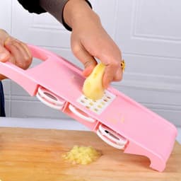 Groente Hakker - Keukenmachine Snijder - Maaltijd Voorbereiden - Anti-Slip Grip - 32 x 11 x 13 cm - Blauw — thumbnail 2