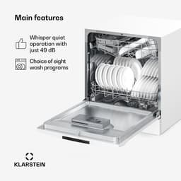 Klarstein Amazonia vaatwasser – inbouw of vrijstaand, 8 couverts, 8 programma's, 8 liter waterverbruik, AquaStop, eco & snel — thumbnail 5