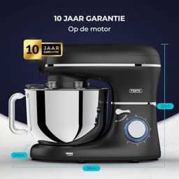 Keukenmachine - Zwart - 6,2L - Multifunctionele Foodprocessor met Blender en Accessoires - Voor Kookliefhebbers — thumbnail 5
