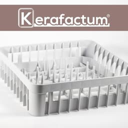 Spoelmand, vingermand, borden, glazen, kopjes, tablets, bordenmand voor horeca, vaatwasser, universeel, kunststof, 40 x 40 cm, grofmazig, stapelbaar, tabletmand — thumbnail 5
