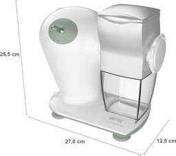 Elektrische Rasp - Kaasmolen Keuken - Snel Ingrediënten Raspen - Vaatwasserbestendige Onderdelen - 150 Watt Vermogen - Roestvrij Staal — thumbnail 2