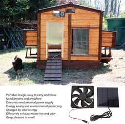 Draagbare Zonneventilator - Solar Ventilator - Temperatuur Reductie - Draagbaar Ontwerp - 16 x 16 x 4 cm - Zwart — thumbnail 2