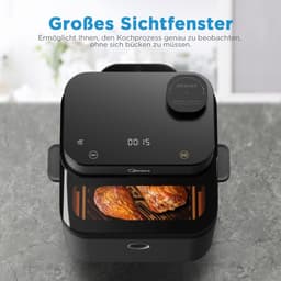 Heteluchtfriteuse - Airfryer XXL - Gezond Koken - Kijkvenster - 7 Liter - Zwart — thumbnail 2