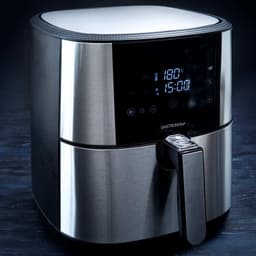 Heteluchtfriteuse - Airfryer Frituurpan - Gezond Koken - XXL Capaciteit - 6 Liter - Zwart Roestvrijstaal — thumbnail 5
