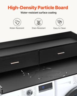 Novari Werkblad wasmachine en droger - Wasmachine opbouwmeubel - Aanrecht - Ruim werkoppervlak - Antislip - Waterbestendig — thumbnail 2