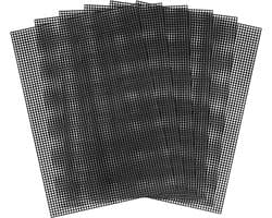 6 Stuks Plastic Gaas Canvas Vellen 30x20cm voor Borduren, Kruissteken en Haakprojecten - Creatieve Gereedschappen voor DIY Ambachten (Zwart)