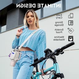 Flessenhouder met verstelbare riem, geschikt voor 40oz beker met handvat, neopreen materiaal, opbergruimtes voor dagelijkse benodigdheden en optimale bescherming — thumbnail 3
