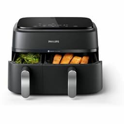 Philips 3000 Series Dual Airfryer - NA351/00 - Dubbele Mand - 9L - Tot 6 Personen - Zwart/Zilver — thumbnail 12