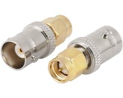 2 Stuks BNC Vrouwelijke naar SMA Mannelijke RF Connector Coaxiale Adapter, Hoge Betrouwbaarheid, Lange Levensduur en PTFE Isolatie, 50Ω, Voor Signaaloverdracht en Testtoepassingen