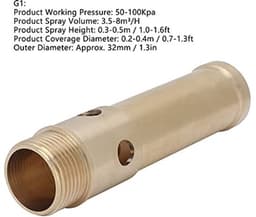 Bruisende sproeikop, 1 inch 32 mm / 1,5 inch 46 mm buitendraad koperen sierwaterschuimvijversproeier sproeikop voor tuin, parken en landschap (1 inch 32 mm) — thumbnail 2