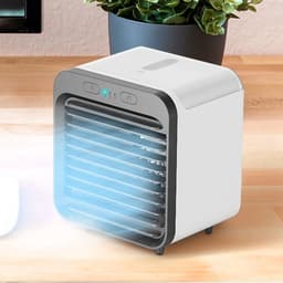 SPHProducts - Draagbare Airconditioner - Mini-luchtkoeler - 3 Snelheden - Zwart wit - USB-aangedreven - Koelventilator - Geschikt voor slaapkamer en k — thumbnail 5