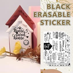 Set van 8 rub-on stickers met spreuken op transferfolie voor het decoreren van kaarsen en meubels, ideaal als creatieve vakantiegeschenken — thumbnail 5