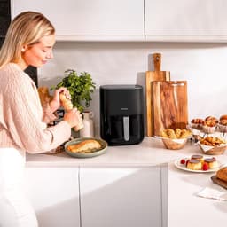 Heteluchtfriteuse met Venster - Airfryer Gezond - Gezond Koken - 65 Liter Capaciteit - 1700 Watt - Zwart — thumbnail 2