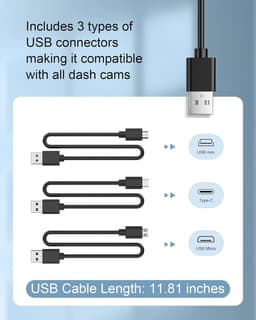 VASTHOME Dashcam Power Adapter (16 Pin Type A) for Ford Vehicles, Compatible with Bronco, Explorer, F150, F250, Mustang, Edge, Fiesta, Expedition, F350 and Flex. Dash Cam Power Adapter 16 Pin — thumbnail 3