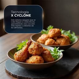 Airfryer Zonder Olie - Heteluchtfriteuse Frituurpan - Gezond Eten Bereiden - X-Cyclone Technologie - 55 Liter - Zwart — thumbnail 5