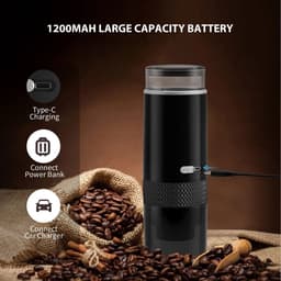 Dailygoods - Draagbare Koffiezetapparaat - Handkoffiezetapparaat - Ideaal voor Reizen - Compact en Lichtgewicht - Elektrische Espressomachine - Geschi — thumbnail 3