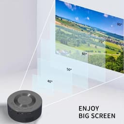 Dailygoody - Mini LED-projector - Draagbare Telefoonprojector - Thuisbioscoop - 1080P - Luidspreker - Geschikt voor Android - Compact formaat — thumbnail 2