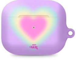 xoxo Wildhearts hoesje geschikt voor Airpods Pro 1 / Pro 2 - Daydreamer - Ook als telefoonhoesje verkrijgbaar - schokbestendige case geschikt voor Airpod Pro (2) - koptelefoon case - Kleurrijke case - hoesje met hartje print - roze / paars