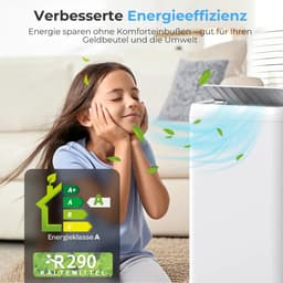 4-in-1 Mobiele Airco - Draagbare Airconditioner - 4-in-1 Koelen, Ontvochtiger, Ventilator & Slaapstand - 12000 BTU - voor 18-35 m² - met Afstandsbediening & — thumbnail 11