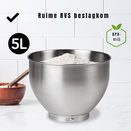 YOR® Mixer met mengkom - Mixer - Mixer met mengkom keukenmachine - Zwart - ‎37cm x 24cm x 32cm; 4.4 kg — thumbnail 4