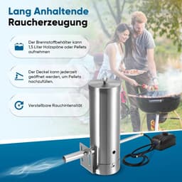 Seth Select BBQ Rookgenerator RVS – Cold Smoke Generator voor Koud Roken - RVS BBQ Smoker - Grill Rookmachine — thumbnail 3