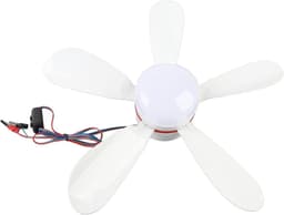 Hangende Ventilator - Plafondventilator Licht - Kamperen Buiten - Energiezuinig 12V - 165 Inch - Wit — thumbnail 5