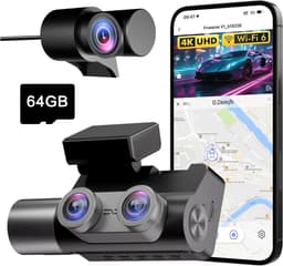 Auto Camera - Rijcamera Set - Veilig Rijden - 3 Kanaals Opname - 64GB Inclusief - Zwart — thumbnail 1