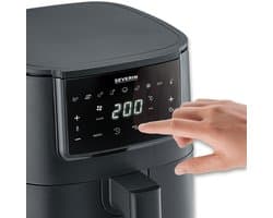 Severin FR 2461 - Airfryer - Hetelucht friteuse - Touchscreen - 4 Liter - 70 tot 200 Graden - 1300 Watt - Zwart