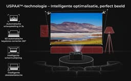 Ultimea Apollo P40 LCD-projector, Full HD Native 1080P 700 ANSI Lumens, 5G WiFi, Keystone-correctie, Grijs — thumbnail 2