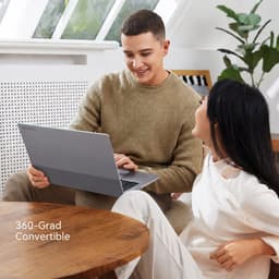 Ninkear 15.6" FHD IPS Touchscreen Laptop – 360° Flip 2-in-1 Convertible – AMD Ryzen 3 3200U – 16GB RAM – 512GB SSD – Windows 11 Pro – Dual-Band WiFi – Zilve — thumbnail 4