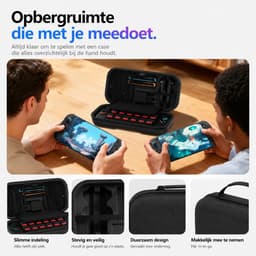 Sounix Case Geschikt voor Nintendo Switch 2 - Ingebouwde standaard - Hoesje Geschikt voor Switch 2 - Beschermhoes - Opbergtas - Zwart — thumbnail 9