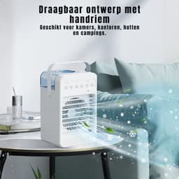 DnA® Airco Zonder Afvoerslang - Mobile Aircooler - Aircooler - 600ML Water Tank - Wit - 11cm x 15cm x 25cm — thumbnail 3